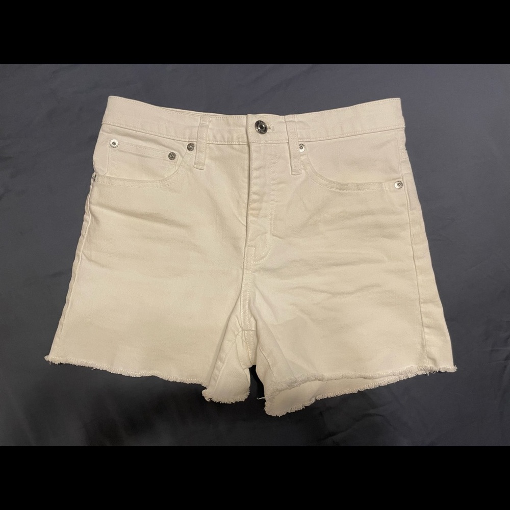 J. Crew Trademark white denim shorts. Size 25